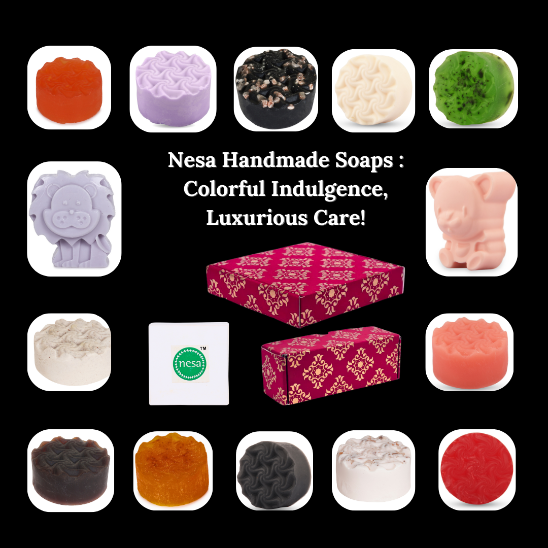 Nesa Handmade Soaps – Natural, Colorful Soap Bars for All Skin Types | Daily Use & Festive Self-Care Gifting
