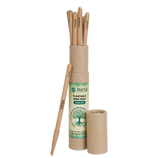 Nesa Plantable Seed Kraft Paper Pens | Ink : Blue | Eco-friendly | Grow Plants From Pens