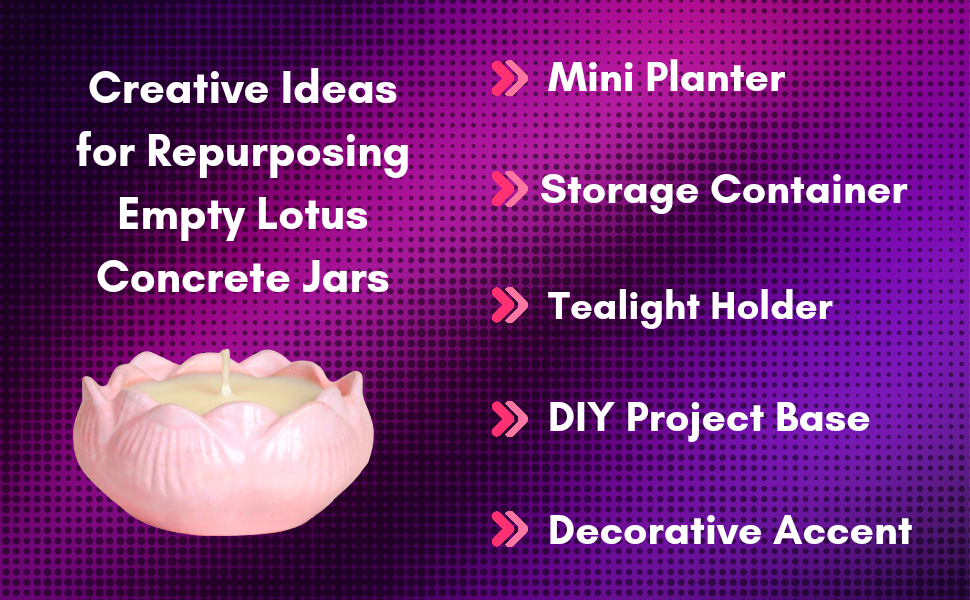 Nesa Lotus Concrete Candle - Pink | 100% Soy Wax | Lily and Jasmine Scent | Home Decor & Candle Gifting