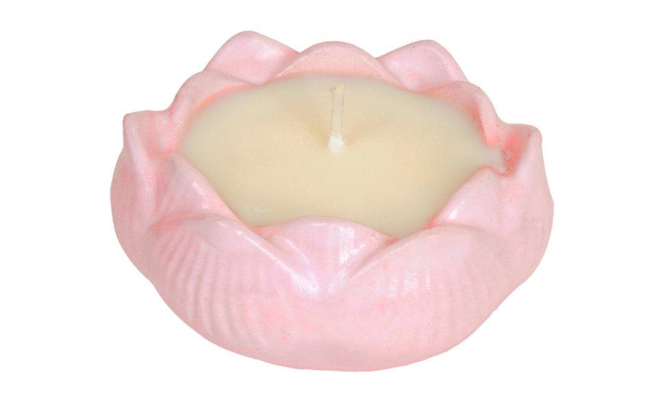 Nesa Lotus Concrete Candle - Pink | 100% Soy Wax | Lily and Jasmine Scent | Home Decor & Candle Gifting