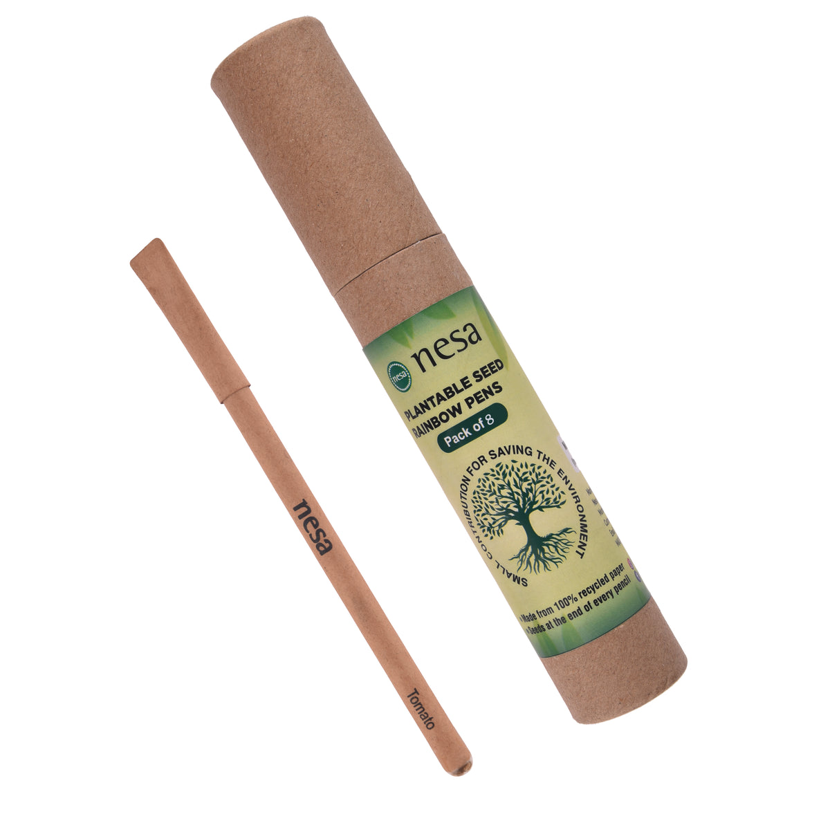 Nesa Plantable Seed Kraft Paper Pens | Ink : Blue | Eco-friendly | Grow Plants From Pens