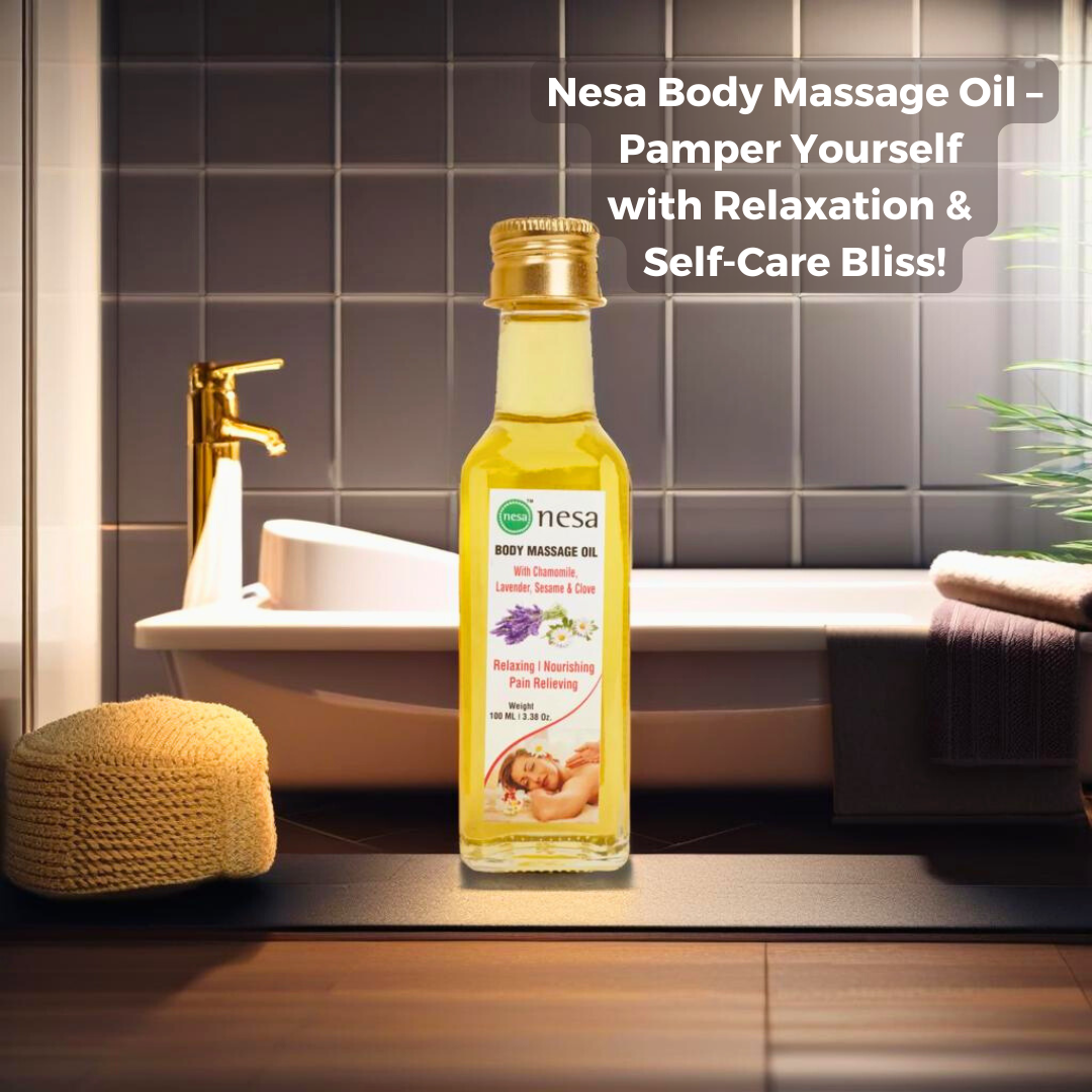 Nesa Body Massage Oil – Relaxing & Nourishing Therapy for Skin & Muscles