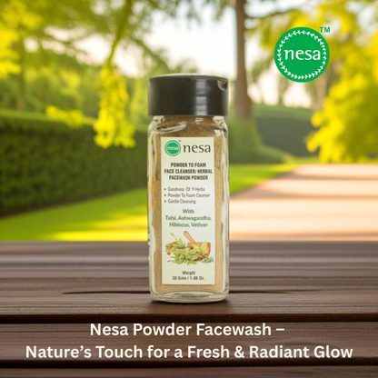 Nesa Powder to Foam Face Cleanser – Gentle Exfoliation & Brightening for Clear, Radiant Skin