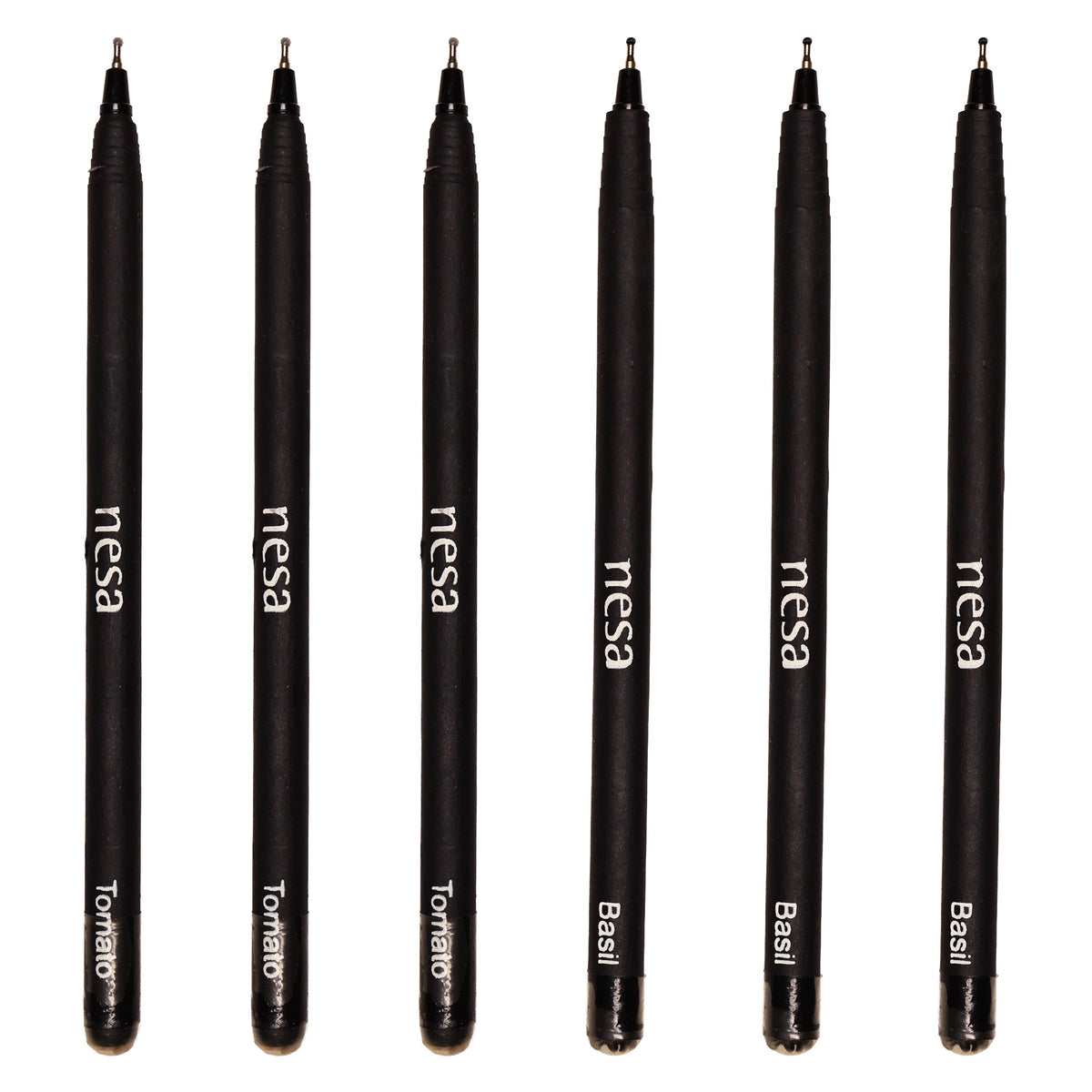 nesa Plantable Seed Recycled Black Paper Body Ball Pens with Metal Clip & Cap Closure | Blue Ink | Eco Friendly & Sustainable Stationery for Corporate and Men’s Gifts